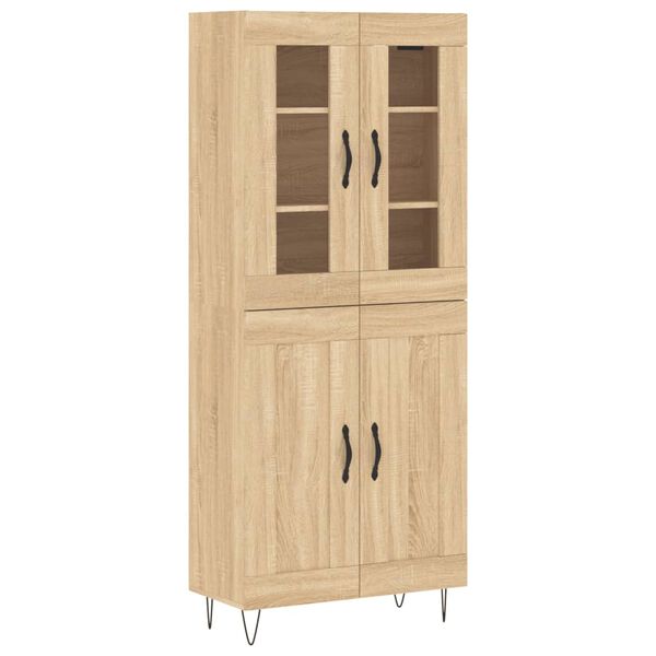vidaXL Highboard Sonoma-Eiche 69,5x34x180 cm Holzwerkstoff