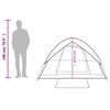vidaXL Kuppel-Campingzelt 3 Personen Weiß Dunkel Wasserdicht