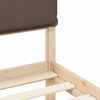 vidaXL Bettgestell mit gepolstertem Kopfteil Taupe 135 x 190 cm