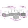 vidaXL Gartensofa-set mit Kissen 7 pcs Schwarz Poly-Rattan