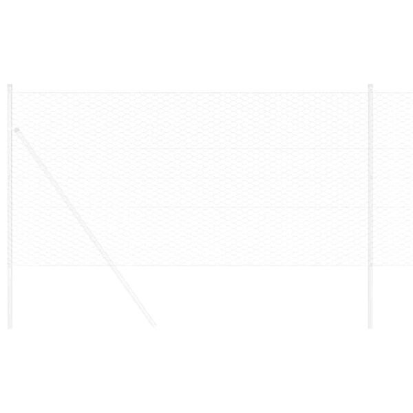 vidaXL Hexagonzaun Silber 0,6 x 10 m Verzinkter Stahl