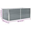 vidaXL Hochbeet 160 x 80 x 45 cm Verzinkter Stahl Grau