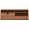 vidaXL TV-Schrank 110x30x40 cm Teak Massivholz