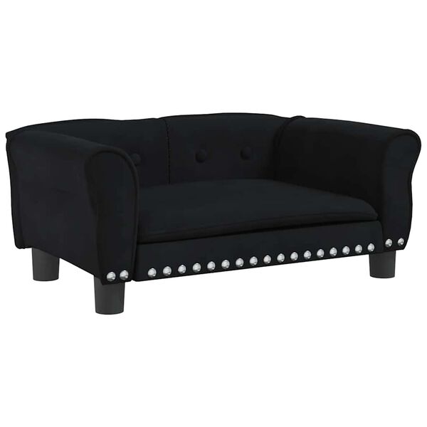 vidaXL Hundebett Schwarz 70x45x30 cm Samt