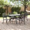vidaXL Garten Essgruppe 5 pcs Schwarz Aluminium