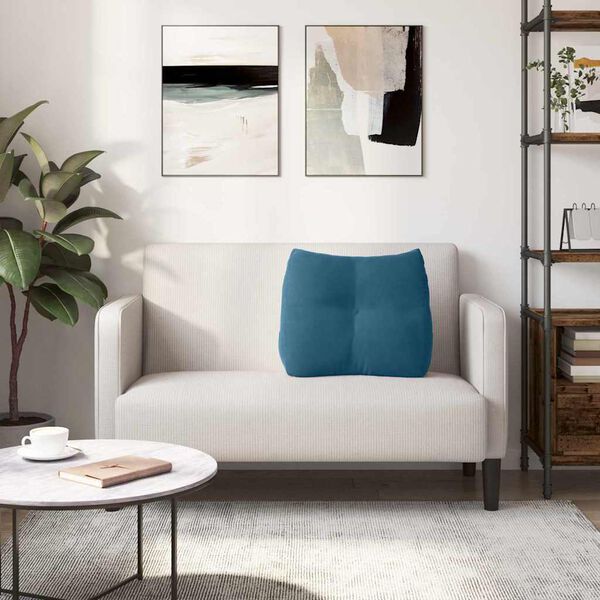 vidaXL R&uuml;cken Kissen Blau 60 x 24 x 50 cm Samt