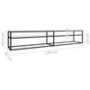 vidaXL TV-Schrank Transparent 220x40x40,5 cm Hartglas