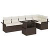 vidaXL Gartensofa-set 7 stk. Braun [Synthetisch]: Poly Rattan