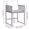 vidaXL Garten Essgruppe 5 pcs Hellgrau Poly-Rattan