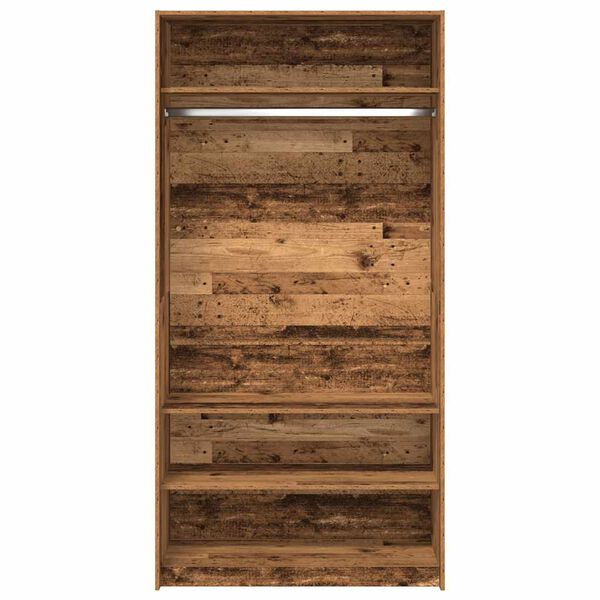vidaXL Kleiderschrank Altholz-Optik 100x50x200 cm Holzwerkstoff