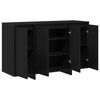 vidaXL Sideboard Schwarz Eichen-Optik 120 x 41 x 75 cm Holzwerkstoff