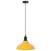 vidaXL Pendelleuchte H&ouml;henverstellbar E27 Gelb Gl&auml;nzend &Oslash; 31 cm Metall