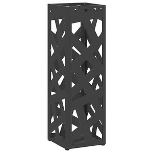vidaXL Sonnenschirmhalter Schwarz 15,5 x 15,5 x 49 cm Metall