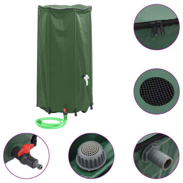 vidaXL Wassertank mit Wasserhahn Faltbar 100 L PVC