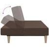 vidaXL Schlafsofa 2-Sitzer Taupe Stoff