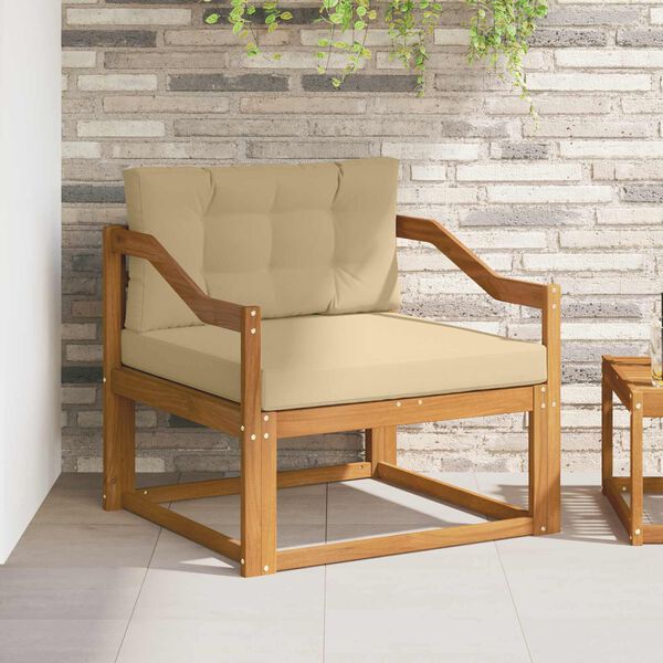 vidaXL Outdoor Mittelsofa Massivholz Akazie Natur