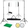 vidaXL Fotostudio-Set mit Softboxen, Hintergrundsystem und Reflektor