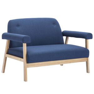 vidaXL 2-Sitzer-Sofa Stoff Blau