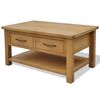 vidaXL Couchtisch 88x53x45 cm Massivholz Eiche