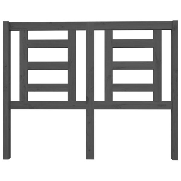 vidaXL Kopfteil Grau 126x4x100 cm Massivholz Kiefer