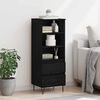 vidaXL Highboard Schwarz Eichen-Optik 40 x 36 x 110 cm Holzwerkstoff