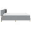 vidaXL Boxspringbett mit Matratze Hellgrau 200 x 200 cm Stoff