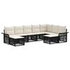 vidaXL Gartensofa-set 9 stk. Schwarz und Cremewei&szlig; Poly-Rattan