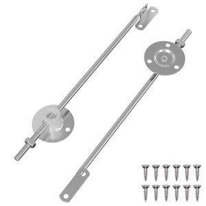 vidaXL Deckelst&uuml;tzscharnier 2 Stk. Silber 194 x 36 x 18 mm Eisen