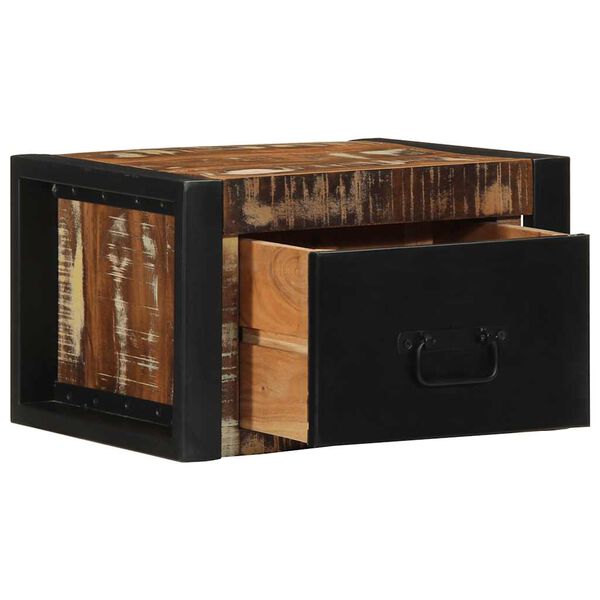 vidaXL Nachttische 2 Stk. Mehrfarbig 40x35x25 cm Altholz Massivholz