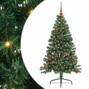 vidaXL K&uuml;nstlicher vorbeleuchteter Weihnachtsbaum Gr&uuml;n 120 cm PVC