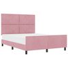 vidaXL Boxspringbett mit Kopfteil Rosa 140 x 200 cm Samt
