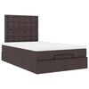 vidaXL Ottoman-Bett mit Matratze Dunkelbraun 120x200 cm Stoff
