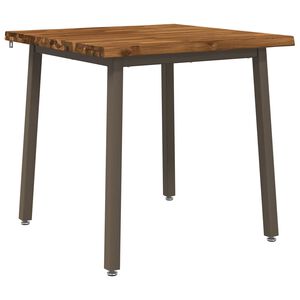 vidaXL 70 x 70 x 75 cm Massivholz Akazie Natur und Kaffee Quadratisch