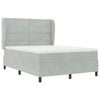 vidaXL Boxspringbett mit Matratze Hellgrau 200 x 160 cm Polyester