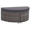 vidaXL 8-tlg. Garten-Lounge-Set mit Auflagen Poly Rattan Grau