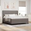 vidaXL LED Boxspringbett mit Matratze Taupe 180 x 200 cm Stoff