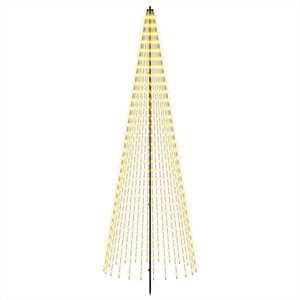 vidaXL LED-Weihnachtsbaum 285 cm 744 LEDs Warmes Wei&szlig; Eisen Schwarz