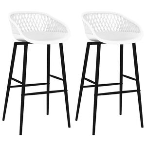 vidaXL Barhocker 2 Stk. Wei&szlig;
