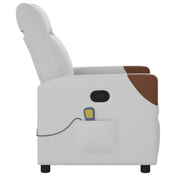 vidaXL Massagesessel Wolkengrau Stoff