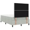 vidaXL Boxspringbett mit Matratze Hellgrau 120 x 190 cm Samt