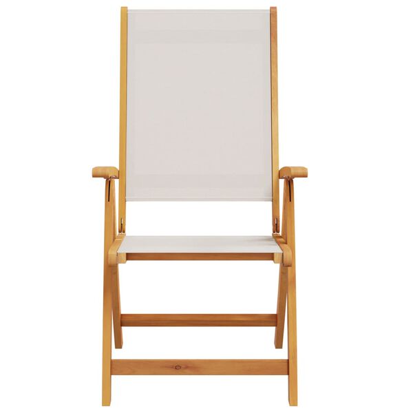 vidaXL Gartenstühle 2 Stk. Klappbar Massivholz Akazie und Textilene