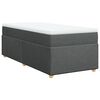 vidaXL Boxspringbett mit Matratze Dunkelgrau 90x200 cm Stoff