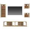 vidaXL 5-tlg. TV-Schrank-Sets Sonoma-Eiche Holzwerkstoff