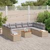 vidaXL Gartensofa-set mit Kissen 5 pcs Beige und Hellgrau Polyrattan