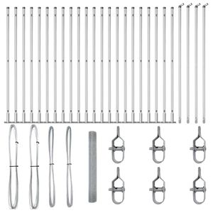 vidaXL Zaunpfosten Silber