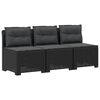 vidaXL 3-Sitzer Garten Sofa mit Kissen Rattan-Look PP Anthrazit