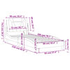 vidaXL Bettgestell "Viana" mit LED ohne Matratze Grau 90x200 cm