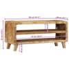 vidaXL TV-Schrank 105x46x32 cm Raues Massivholz Mango