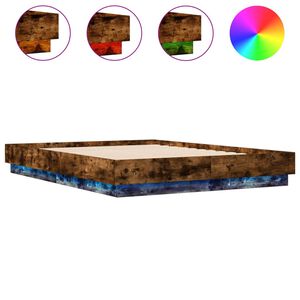 vidaXL Bettgestell mit LED R&auml;uchereiche 120x190 cm