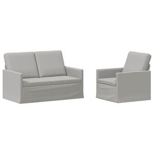 vidaXL Sofa-Set 2 pcs Wolkengrau Stoff